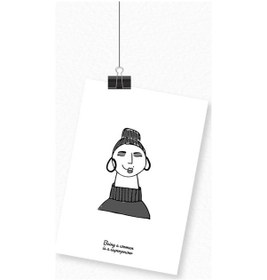 Resim Kadın İllüstrasyon Baskılı A4 Duvar Posteri-4-2540 