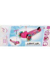 Resim Evo Işıklı 3 Tekerlekli Pembe Scooter 