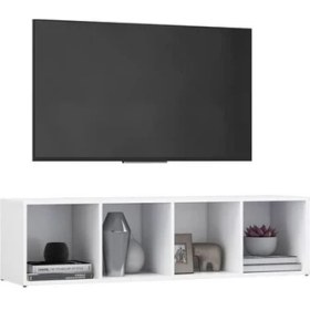 Resim T Designo Tdesıgno Ezgi Televizyon Sehpası - Ünitesi -Kitaplık-Beyaz 144 cm 4 Raflı 
