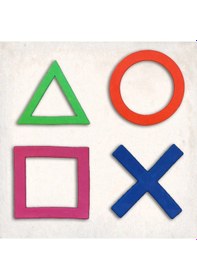 Resim Ps4 Symboller Detay Kurabiye Kalıp Seti 4 Lü KIrmızı 