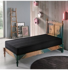 Resim 50 x 90 Pc Parrot Dark Ortopedik Yaylı Yatak Bebek Yatağı 