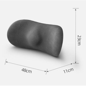 Resim Araba Minderi Sürüş Koltuğu Servikal Destek Sırtlık Yastığı, Stil: Bel Pedi Mavi 