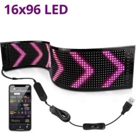 Resim LED Ekran Matrix Panel En Büyük Boy Araba Yazısı 