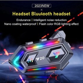 Resim Mepa Y20 Motor Kurye Kask Kulaklık Rgb Modlu Bluetooth Motosiklet Kulaklık 5.3 Bluetooth Interkom Najmaddin 