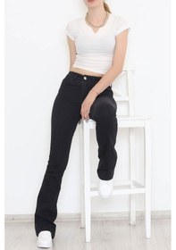 Resim Mokashopin - İspanyol Paça Kot Pantolon Koyufüme - 11878.1431. 001 