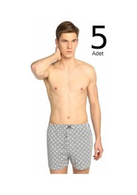 Resim Erkek Karışık Desen 5'Li Paket Düğmeli Boxer Elf568S0007Ccm5 001 