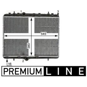 Resim Citroen C4 Motor Radyatoru 1.6 Hdi 2005-2017 Mahle Cr2014000p 