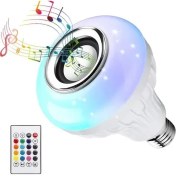 Resim Ledx Al-Spkr Kumandalı Bluetooth Hoparlör Ampul 500 Lümen Rgb Ledli E27 Lamba 