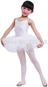 Resim Classic bale tütü kız için - beyaz ve pembe - kız için vücut balerin - bale - ayarlanabilir askılar - etek - 3 katlı tül - Noel ve doğum günü hediyesi fikri 