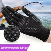 Resim Bir Çift Balıkçı Eldiveni, Güneş Koruma Kaymaz Nefes Alabilir Soğutucu Aşınma Dirençli Dokunmatik Ekran Erkek ve Kadın İçin Outdoor Spor Eldiven - Mükemmel Tatil Hediyesi 