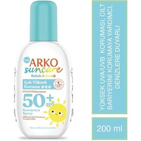 Resim Arko Suncare Spf50+ Çok Yüksek Korumalı Bebek & Çocuk Güneş Kremi 200 ML 