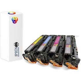 Resim Plusprint Hp Color Laserjet Cm1312n Uyumlu Toner-hp 125a-cb540a 4 Renk 