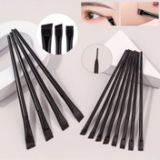 Resim 12 Adet Ultra İnce Siyah Eyeliner Fırçaları, Hassas Uzun Saplı Makyaj Araçları, Zarif Göz Kontürü ve Kaş Pudrası Uygulaması için, Eyeliner Seti 