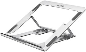 Resim S-link SL-AL11 Gümüş 6 Açılı Katlanabilir Alüminyum Kaymaz Silikon Ped Metal Laptop Stand 