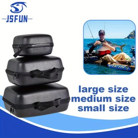 Resim JSFUN Olta Makinesi Sert Kutusu Olta Makinesi Çantası Sert Olta Makinesi Koruyucu Kutusu Saklama Kutusu Olta Koruyucu Çanta Olta Makarası Çantası, Taşınabilir Olta Makarası Koruyucu Çanta, Yemli Tekerlekli Spin Makarası Makarası için Uygun s/m/l Üç Model Seçeneği 