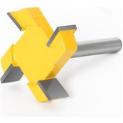 Resim Geeksen 8 MM Shank 4 Kenar T Tipi Yiv Açma Kesici Ahşap Gravür Makinesi 