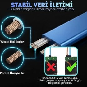Resim Vuralsin38 Sata 3.0 Data Kablosu 40 cm - 6gbps’ye Kadar Hız - 90° Dirsek Uç - Yassı Kablo - Kilitli Konnektör - Hdd, SSD Uyumlu - Sata Iıı Veri Kablosu - Pc ve Harici Kasa Için 