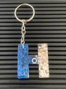 Resim GultekinShop Epoksi Nazar Boncuklu H Harfi Hediyelik Harf Anahtarlık 