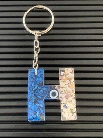 Resim GultekinShop Epoksi Nazar Boncuklu H Harfi Hediyelik Harf Anahtarlık 