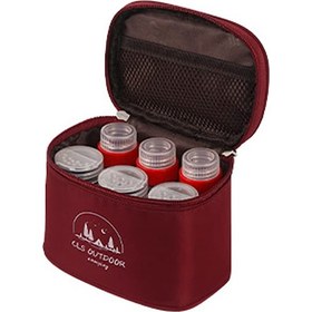 Resim Ximistore9 Kamp Ve Piknik İçin Taşınabilir Baharat Şişesi Seti - 6 Parça Şarap Kırmızısı Kırmızı 