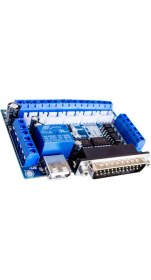 Resim Stellar Mach3 Arayüz Kartı Cnc 5 Eksenli Optocoupler Adaptörlü Step Motor Sürücüsü + USB Kablosu (Yurt Dışından) 