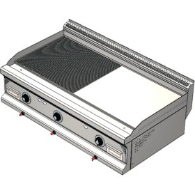 Resim CSA Karacasan 900 Seri Set Üstü Doğalgazlı Yarı Kanallı Izgara 