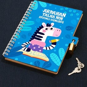 Resim Yazar Zebra Tasarımlı Kişiye Özel Günlük 
