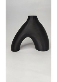 Resim Bohem Dekoratif Vazo Siyah Renk 