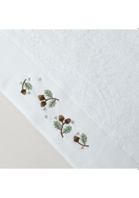 Resim Linens Chestnut Pamuk 50x85 Cm Yüz Havlusu Beyaz Beyaz 