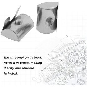 Resim Gajeena M8 Çelik Şrapnel Somunu Blokları - 40 Seri Profil Bağlantı Parçaları, 20 Adet, Dayanıklı Ve Kolay Kurulum 