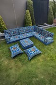 Resim mdhomecarpet Şark Köşesi Minder Takımı | Yer , Sırt Minderi, Etnik Desen, Salon ve Ev İçin 12 Parça Süngerli 