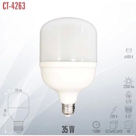 Resim Cata 35w E-27 Torch Led Ampul Bulb 6500k Beyaz Işık 