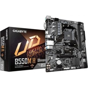 Resim Gigabyte B550M H Am4 Ryzen Ddr4 M.2 Socket VGA HDMI Anakart 