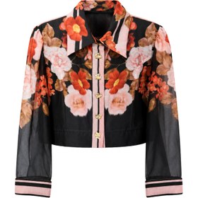 Resim FLORAL DESEN ETEK VE GÖMLEK TAKIM SİYAH - 38 / Siyah 
