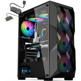 Resim SNT Energy Snt B200 Mid Tower Atx Gaming 4 X Argb X Argb Fanlar Ve Kontrolcü Masaüstü Bilgisayar Kasası (power 