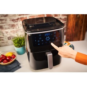 Resim TEFAL Easy Fry &Grill&Steam+Yağsız Fritöz Airfry6,5 Litre Kapasite Hava ile Kızartma&Buharlı Pişirme 