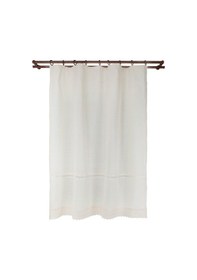 Resim Dantelli Perde Krem 