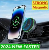 Resim Cloudstore Siyah Kablosuz 15w Hızlı Manyetik Araç Şarj Cihazı İphone Uyumlu 16 15 14 13 12 Serisi İçin 