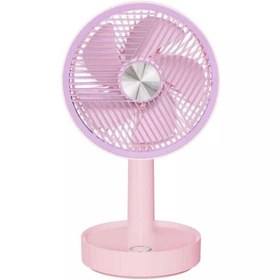 Resim casno Masaüstü Taşınabilir Fan USB Şarj Edilebilir Fan 360 ° Ayarlanabilir ve Kaldırılabilir 3 Hız Soğutma 