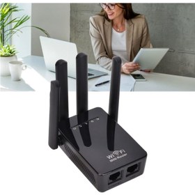 Resim newnet Siyah 4 Antenli 300Mbps WiFi Menzil Genişletici Tekrarlayıcı 360° Sinyal Kapsamı Hızlı Kurulum 