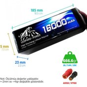 Resim Leopard Power 16000 mAh 7.4V 2S 25C UAV & Multirotor Lityum Polimer Lipo Batarya Pil 