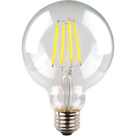 Resim Heka G95 Filament Edison Tip Rustik LED Ampul 6 Watt E27 Beyaz Işık Güç Tüketimi 10 W 