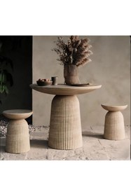 Resim SİA ART DESİNG Doğal Mermer Traverten Masa 