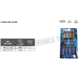 Resim Fett Tome 5 Parça Eğe Takımı 200mm 