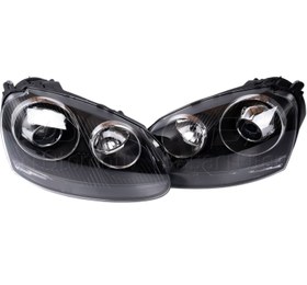 Resim Far Seti Sol Sağ Merceklı Siyah Tak/Calıstır Vw Golf5 R32 Golf5 Gtı Jetta 03-09 