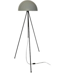 Resim Rsylight Retro Metal Dekoratif Siyah Gri 3 Ayaklı Köşe Lambası Lambader 