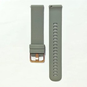 Resim Gaojunshop01 Garmin Venu 3s Vivoactive 4s Samsung Huawei İçin 20mm Gri Silikon Kol Saati Kayışı 