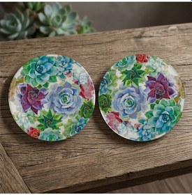 Resim Lucky Art Vivace Melamin 2 Lü Servis Tabağı Seti 28 Cm Dıo30033 Çok Renkli 