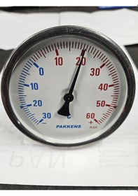 Resim Pakkens Çap 100 Arkadan 30/+60 Derece 10 Cm Termometre 