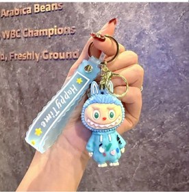 Resim Yeni Karikatür Labubu Küçük Koyun Anahtarlık Kız Sırt Çantası Kolye Araba 